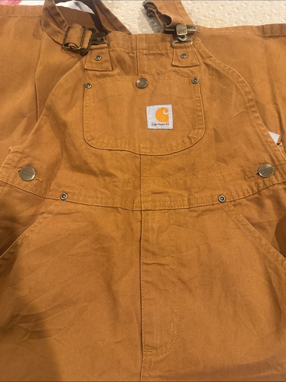 Carhartt Kids Brown/Tan Duck Canvas Overalls